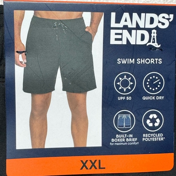 Mens Lands End Swim Trunk Shorts XXL - Picture 5 of 6